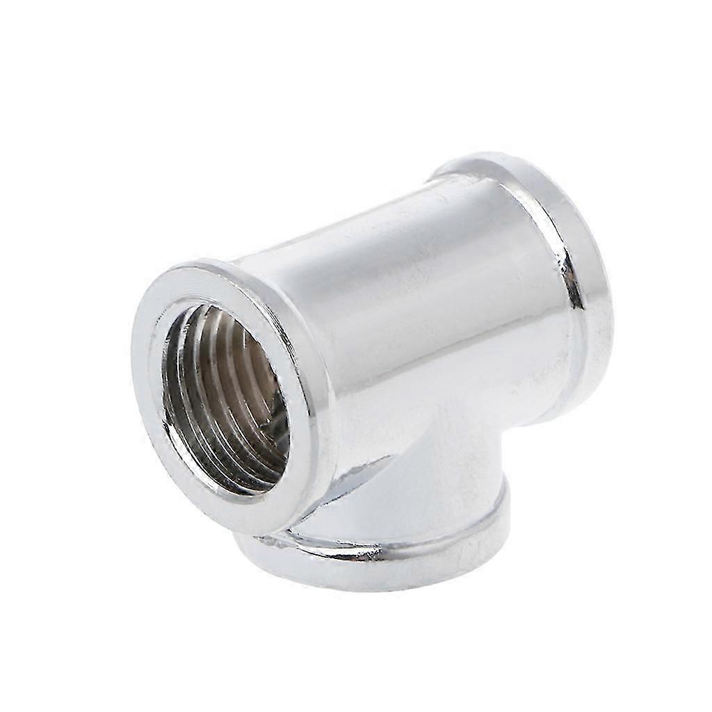 Silver Chrome T-Shape G 1/4" Threaded 3 Way Fitting for Computer Water Cooling System
