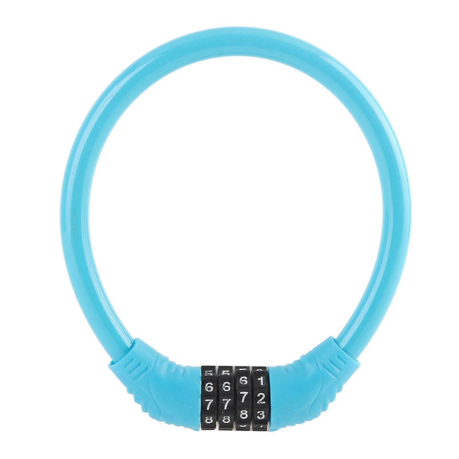 Bicycle Lock Resettable 4 Digit Combination High Security Lock For Outdoor Bikes Mountain Bikes Electric Bicycles Blue