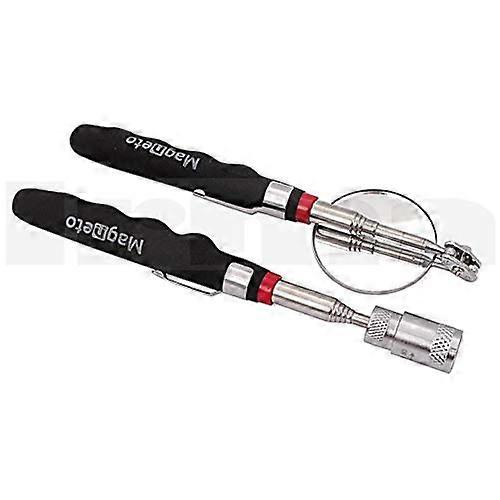 Magnetic Lifter 3.5kg Pulling Force with Telescopic Pickup Tool and Inspection Mirror for Workshop