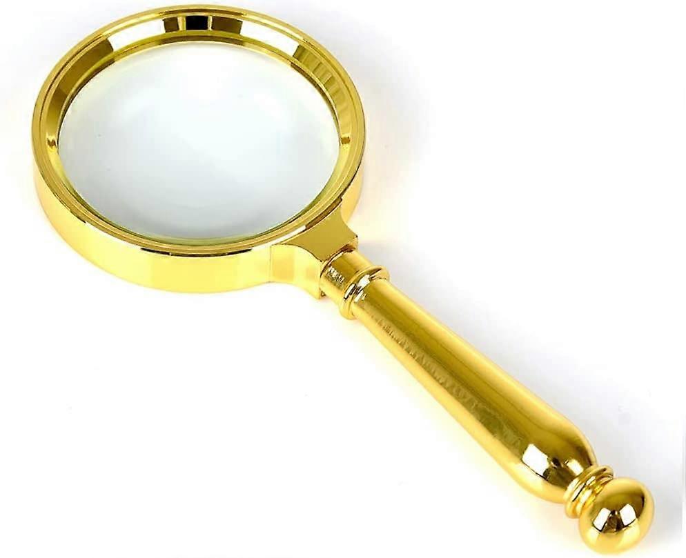 Lupe, 30x magnifying glass, portable reading magnifier for seniors, detachable handheld magnifier made of metal, stabilized.