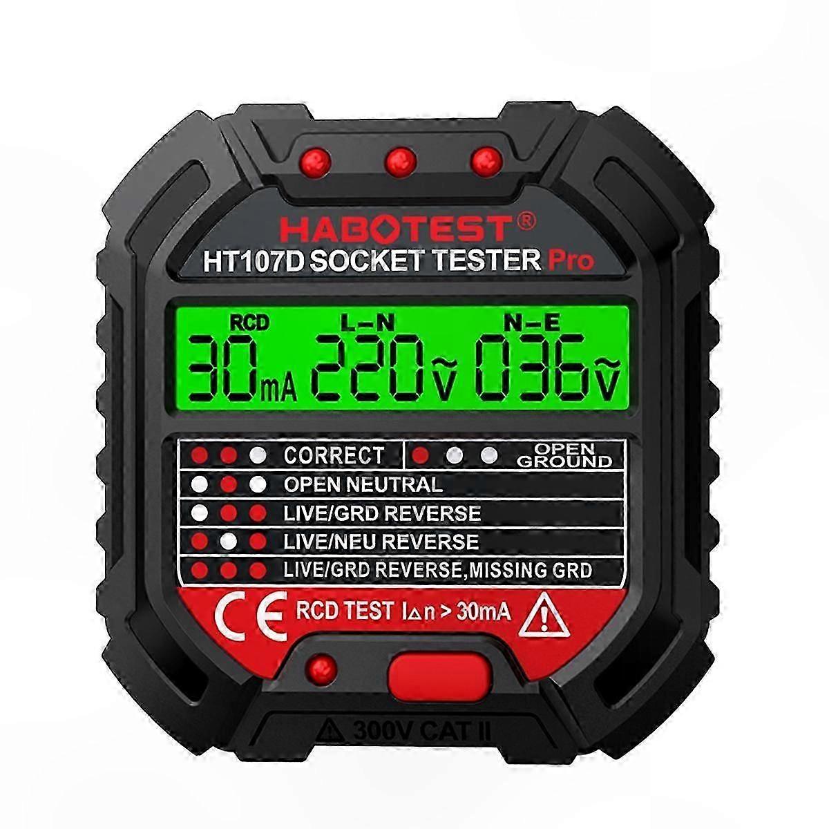 EU Voltage Test Socket with Polarity and Phase Detection for Line Plug Testing