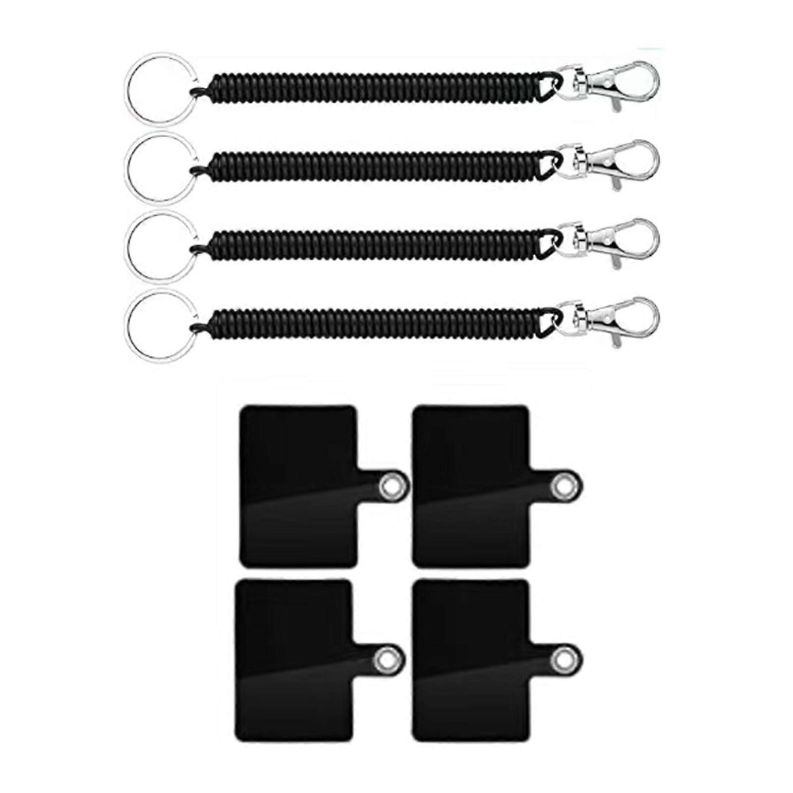 Phone Lanyard Tether for Most Mobile Phone Universal Stretchy Strap with Patches Retractable Anti Lost Tether for Travel Multicolor