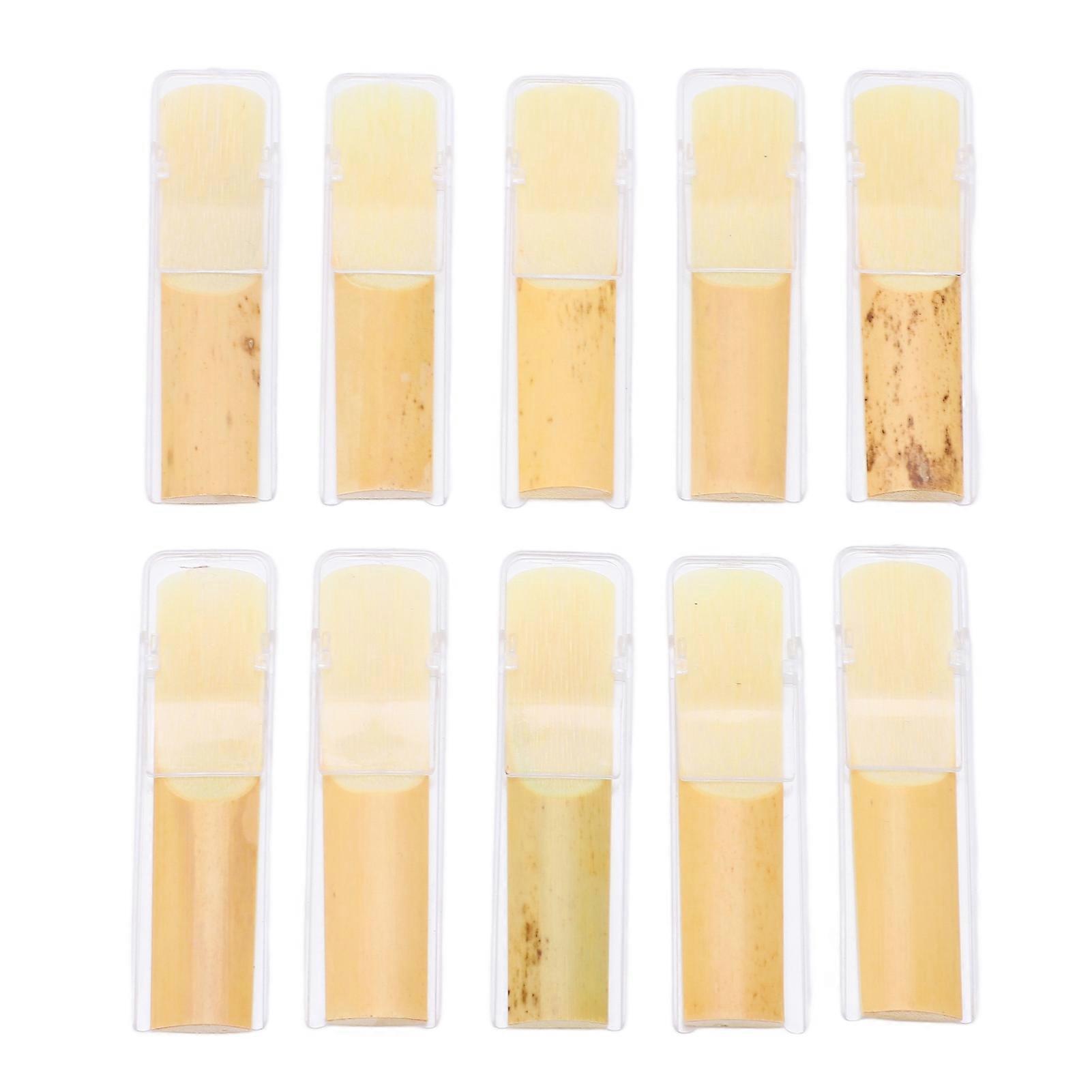 10 Pcs Alto Saxophone Reeds 2.5 E Flat Wind Instrument Accessories with Transparent Box