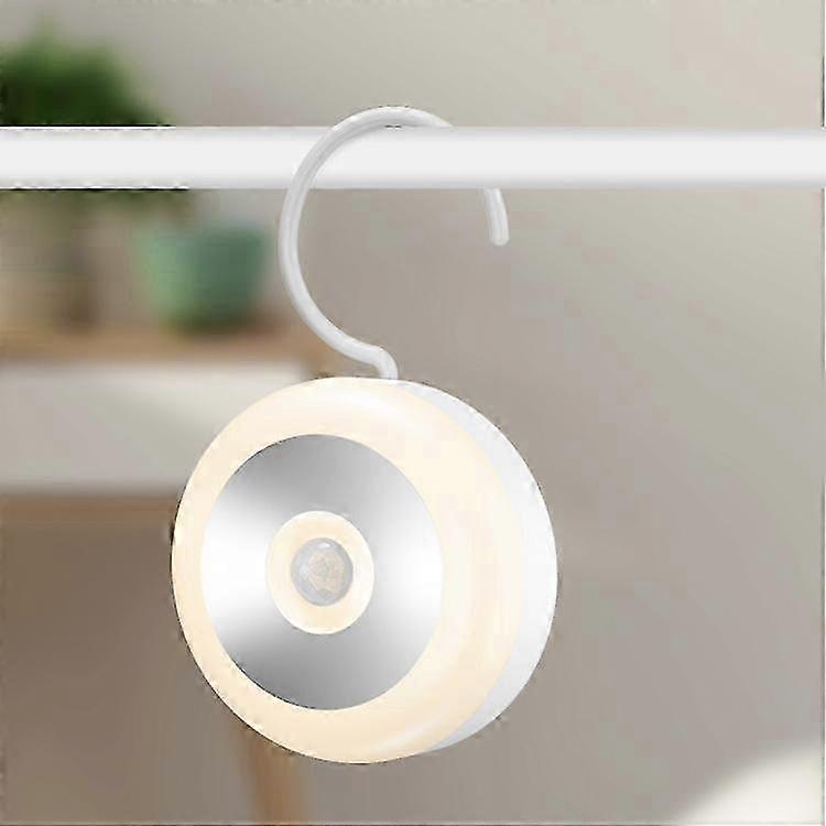 LED Motion Sensor Light With Hidden Hook Adhesive Pads and Magnet