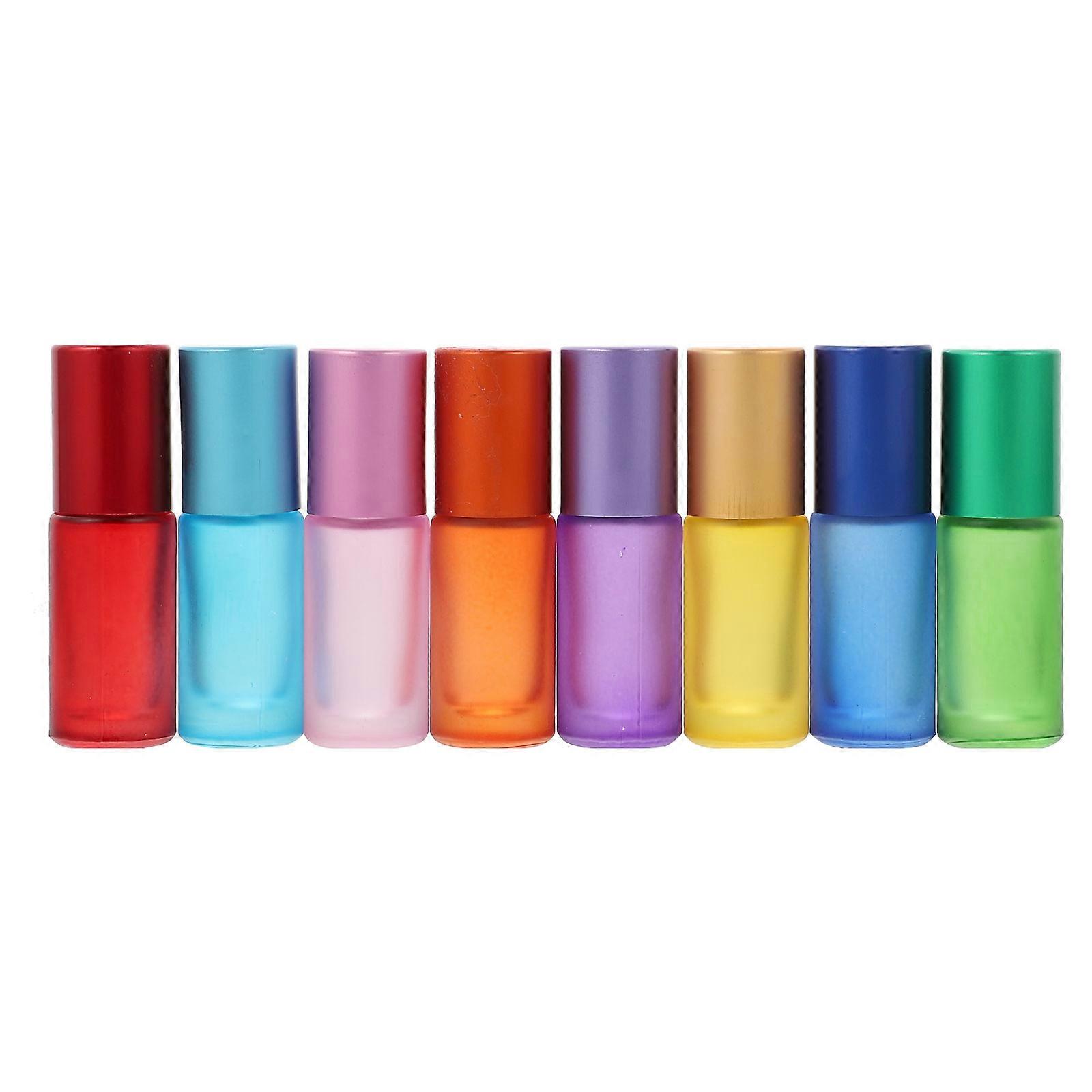 Essential Oil Roller Glass Roll-on Bottle Travel Use with Aluminum Cap Corrosion-Resistant 16Pcs