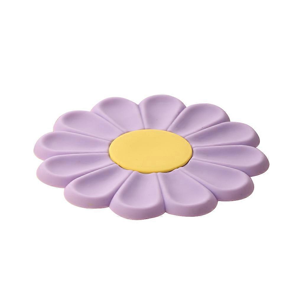 Heat Resistant Pad Daisy Pattern Silicone for Tableware Accessory Home Kitchen Waterproof 1Pcs