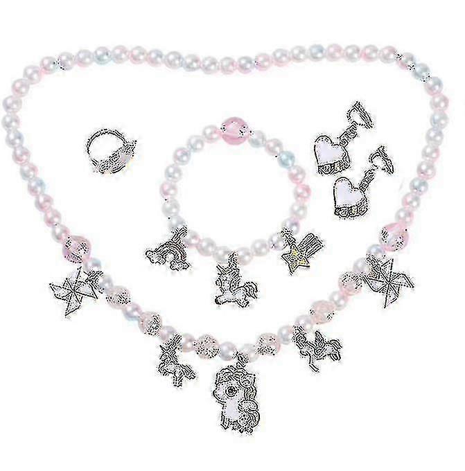 Gioielli per bambini per ragazze 5 set collana bracciale di alta qualità A