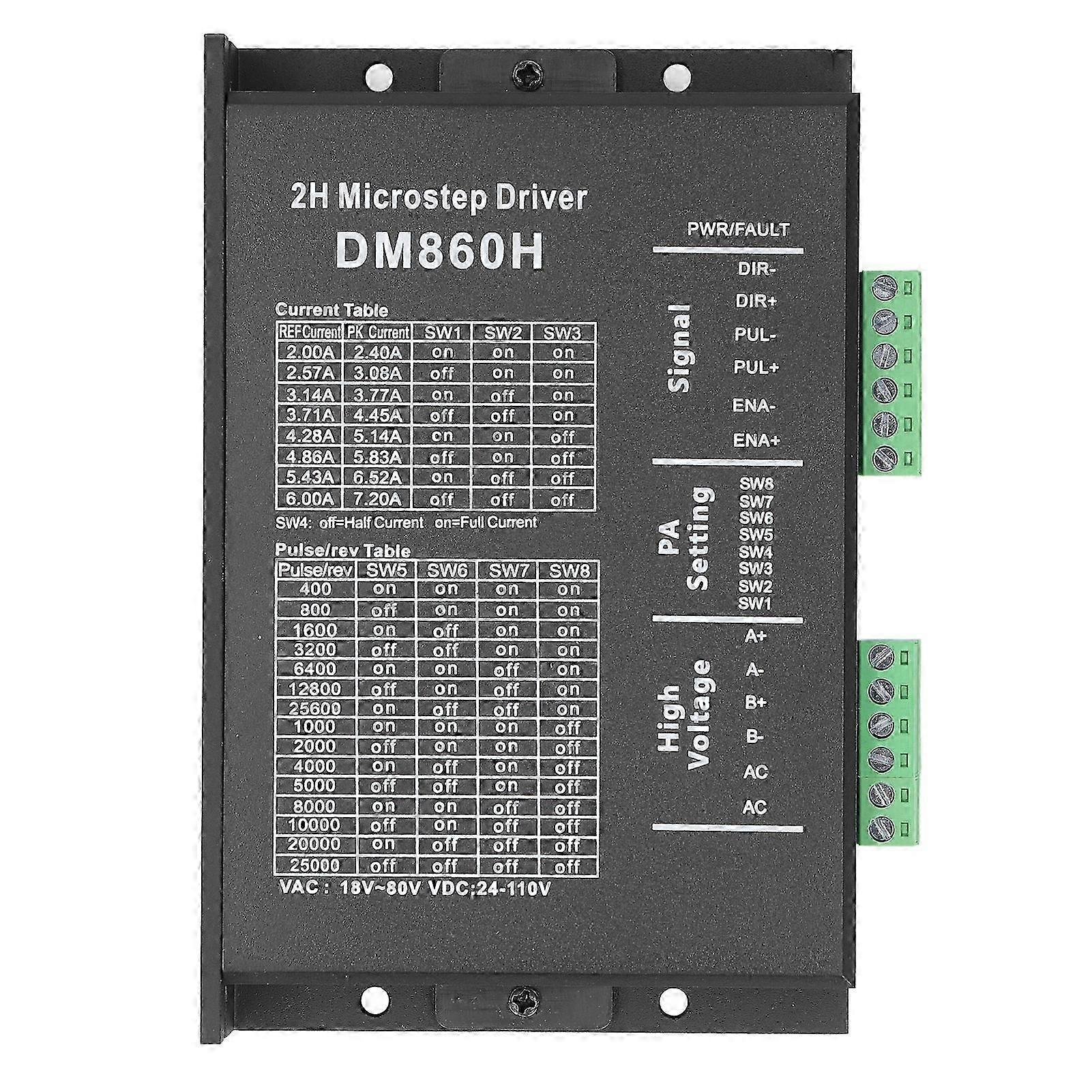 Step Motor Driver PWM Controller 2 Phase Adjustable with Shell DM860H for 57 86 Stepper