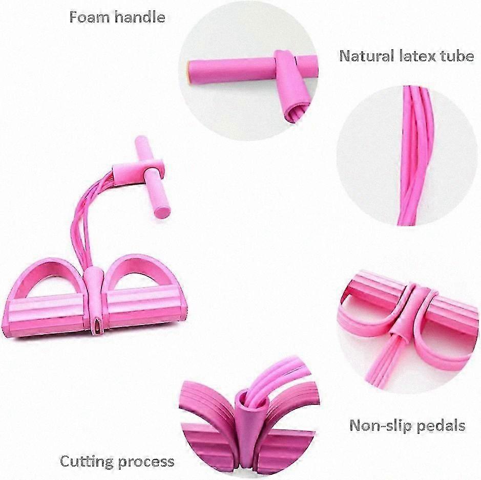 Exercise Resistance Band with 4 Tubes for Strength Training and Fitness Workouts