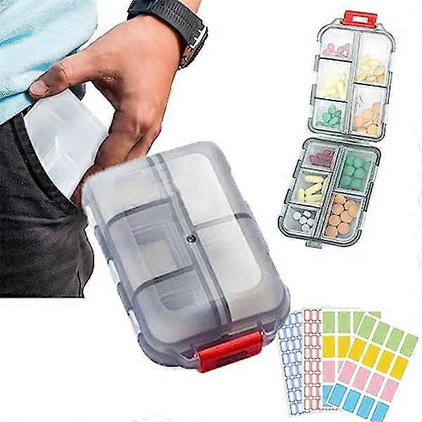 Pill With Wallet with labels, Medwallet pill case, Med Wallet pill case, Portable daily pill case, Medicine wallet B