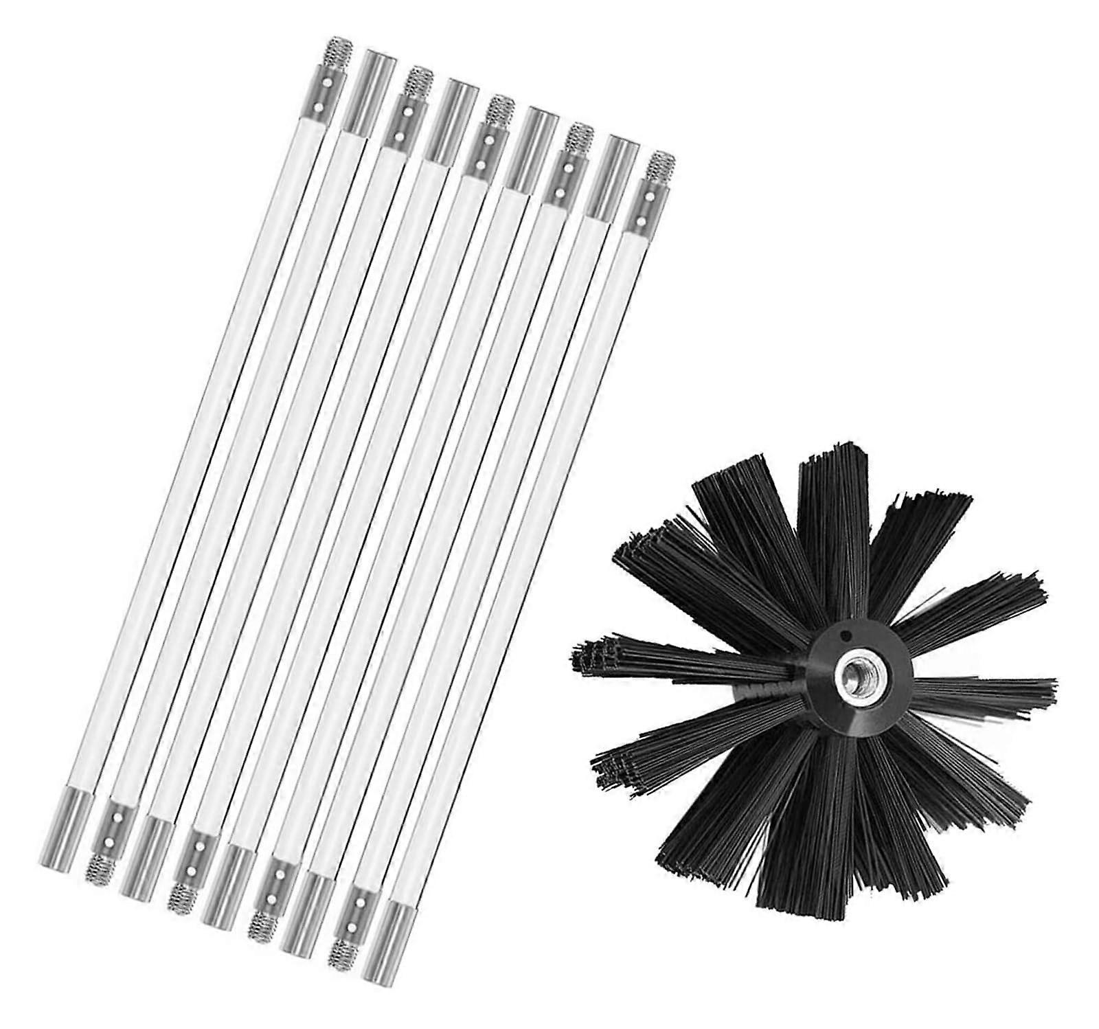 Flexible Dryer Vent Cleaning Brush Kit Lint Remover With Extension Rods(9,610mm)
