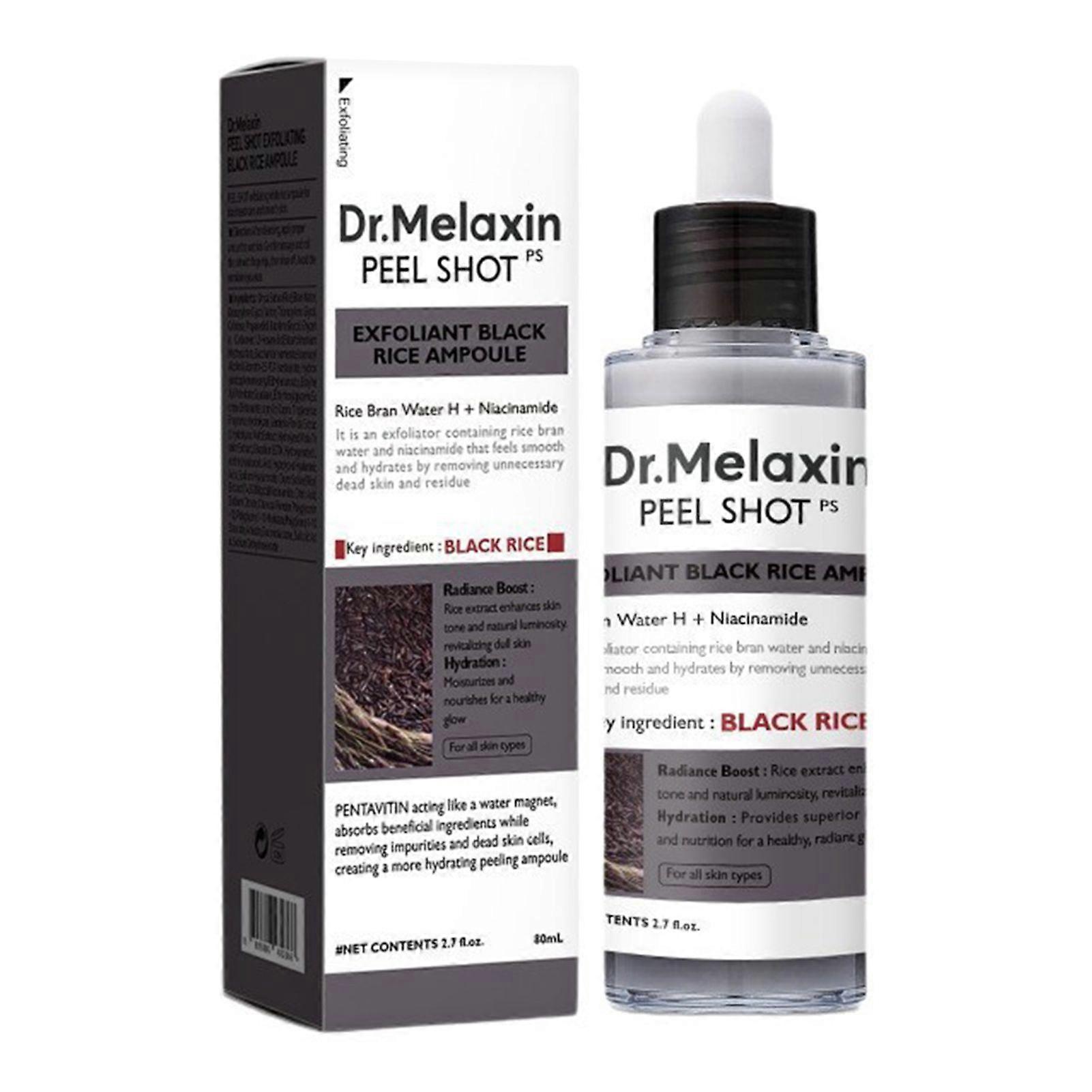Peel Shot Glow Exfoliant Rice Ampoule (Λευκό/Μαύρο Ρύζι), Απαλή Απολέπιση Προσώπου &; Σώματος Scrub Dead Skin Cells Remover