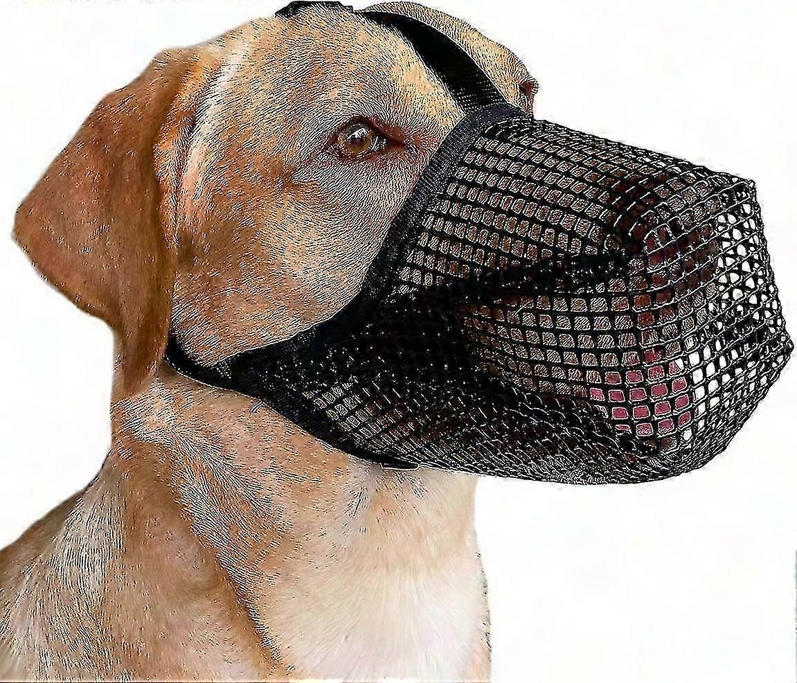 Adjustable Dog Muzzle with Soft Mesh Cover for Small, Medium, and Large Breeds