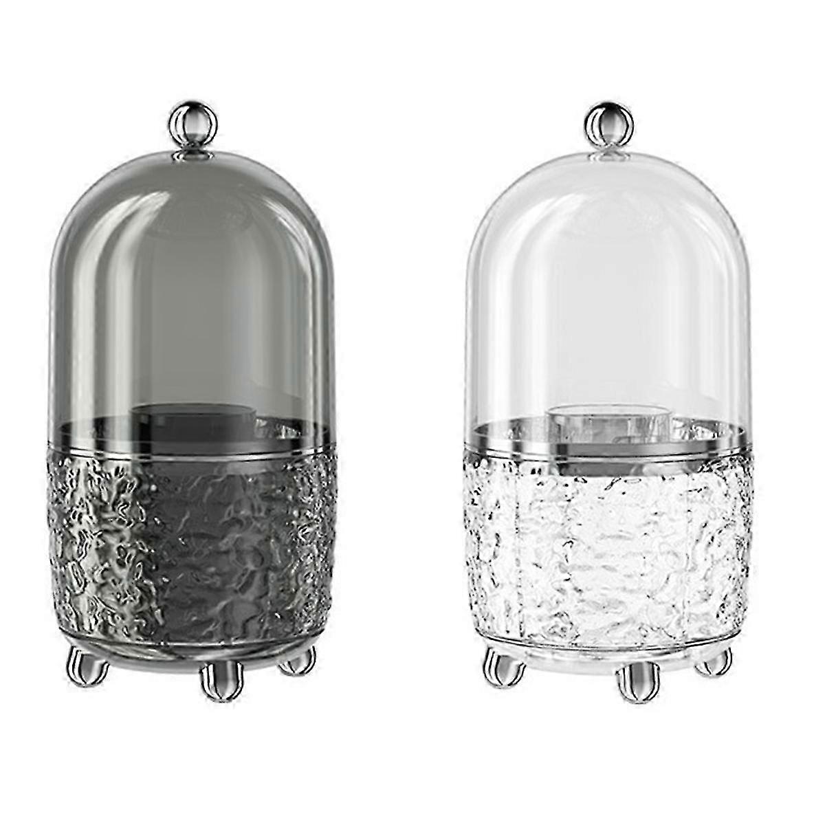 Makeup Brush Holder with Lid 360 Rotating Make Up Brushes Container