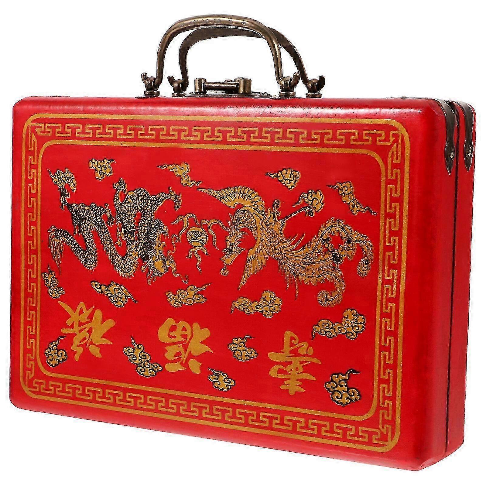 Traditional Chinese Mahjong Storage Box - Stylish and Functional fo...