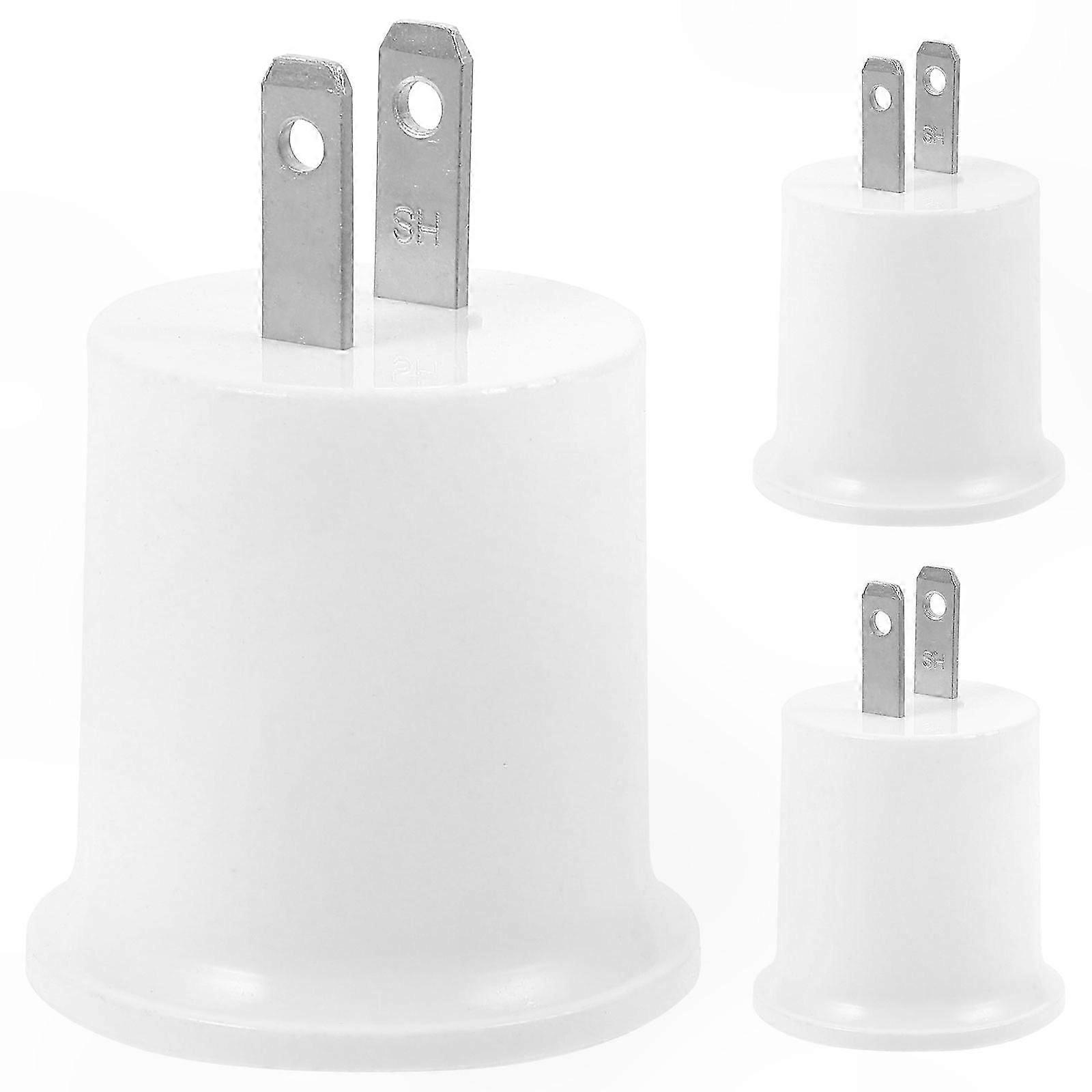 3-Pack E26/E27 Lamp Socket Adapter with US Plug