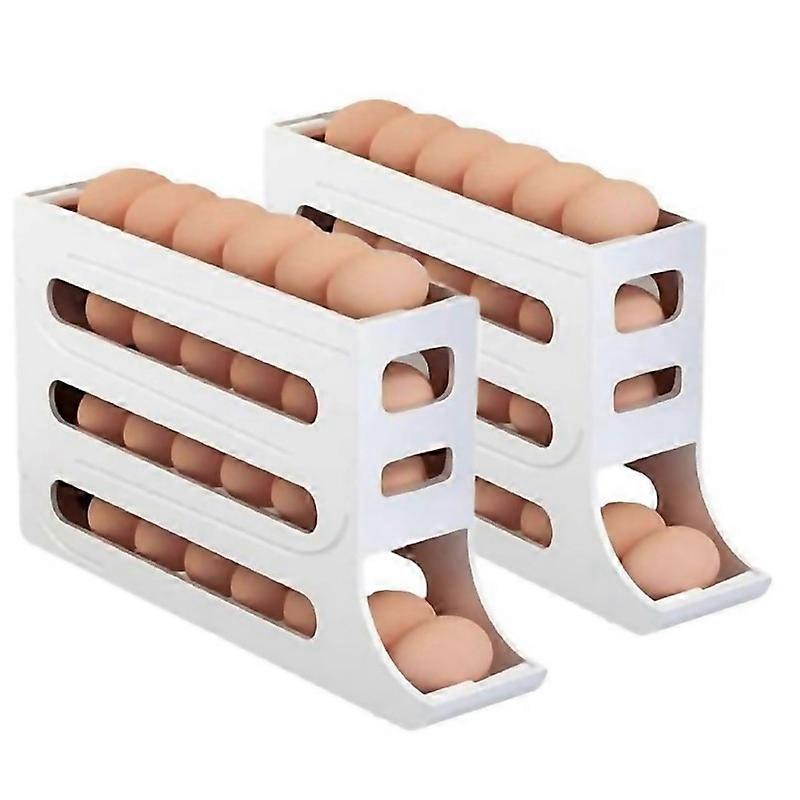 For 4 Tiers Egg Holder For Fridgeegg Holder For Refrigerator  White