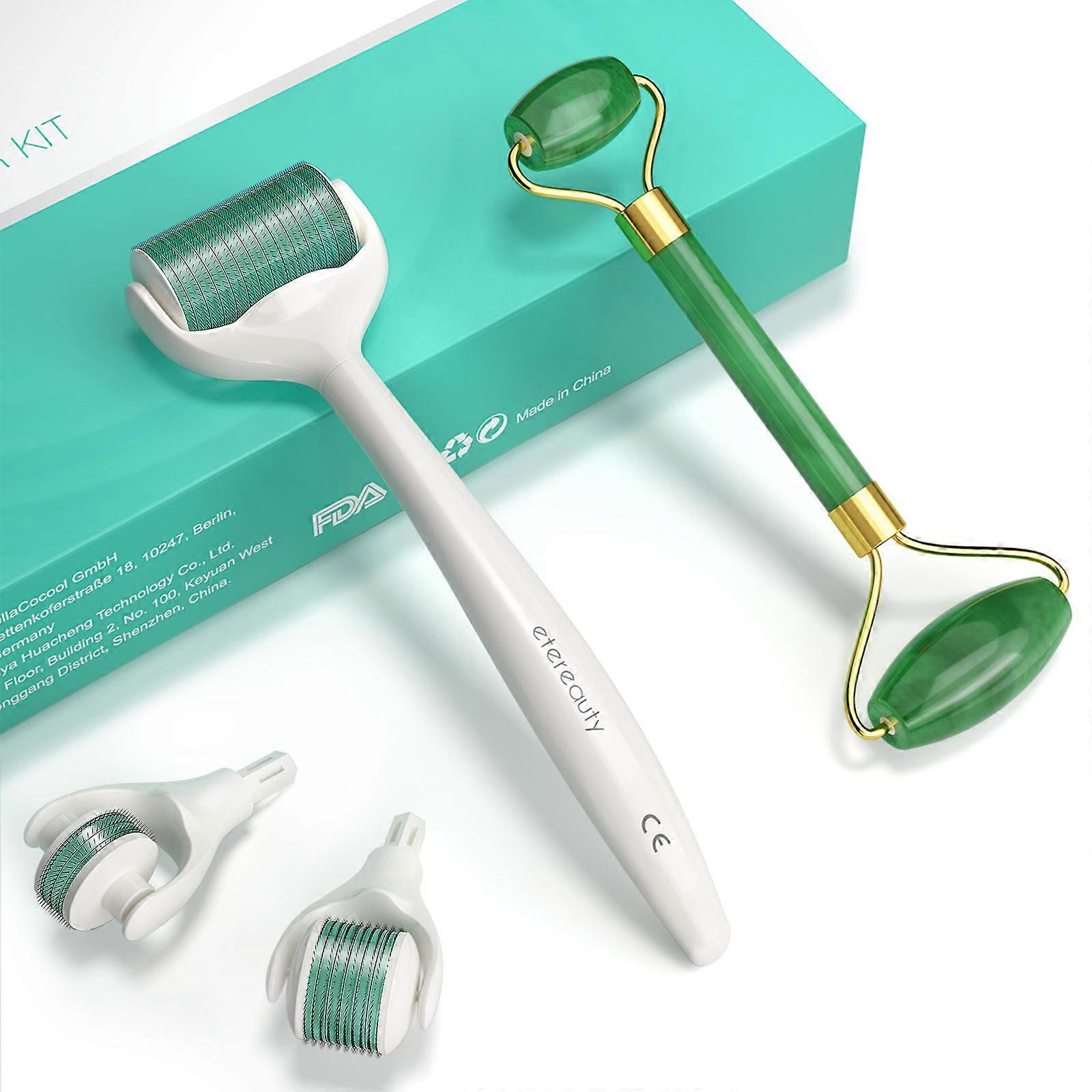 Roller Kit Ideal For Eyelids And Lips Skin Care With 240 Needles 1 Set Green