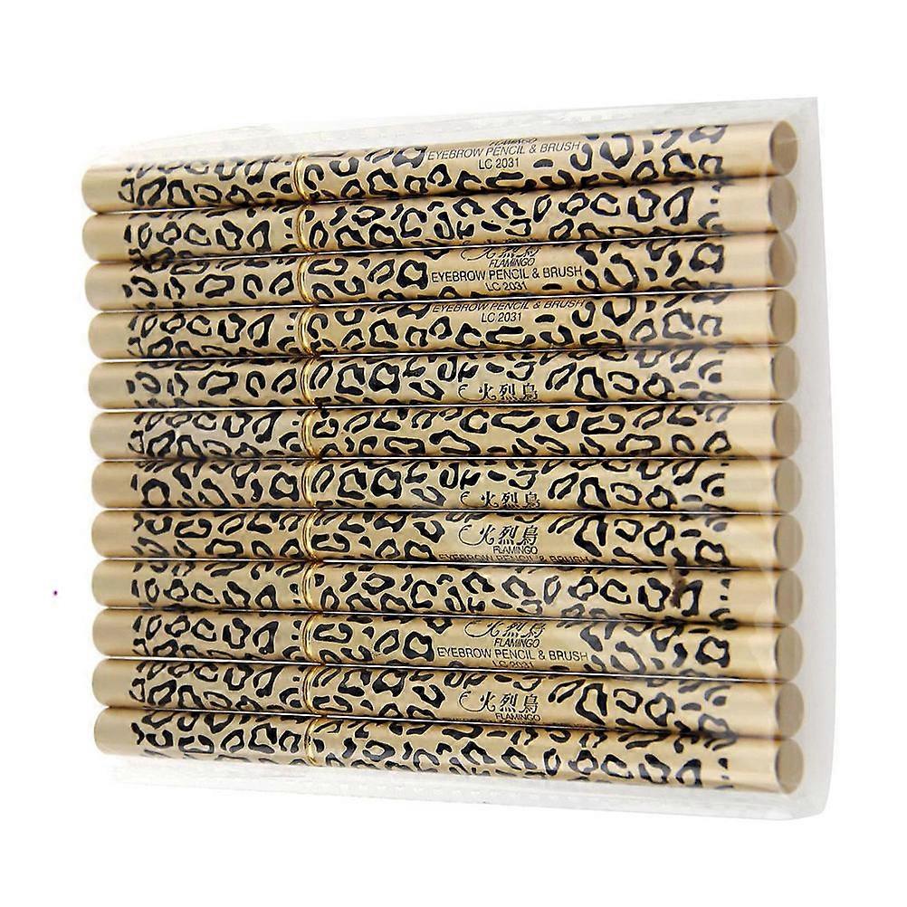 Eyebrow Pencil Black Double-Ended for Makeup 12Pcs Assorted Colors