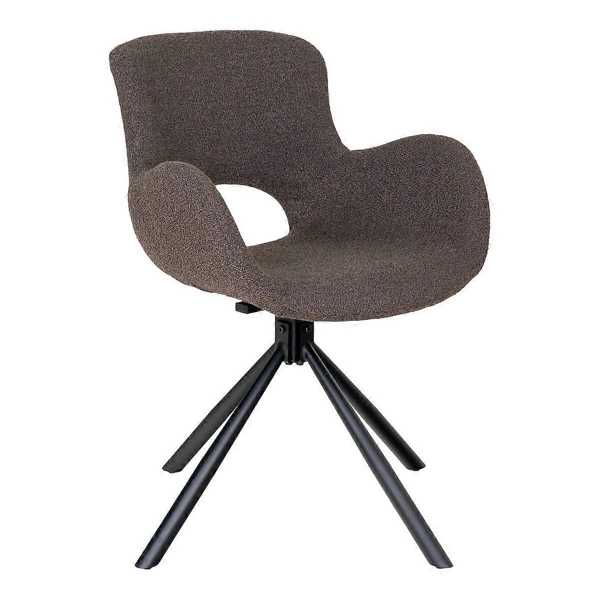 2er-Set Amorim Stühle, Braun, Stoff, 58x59x82,5 cm