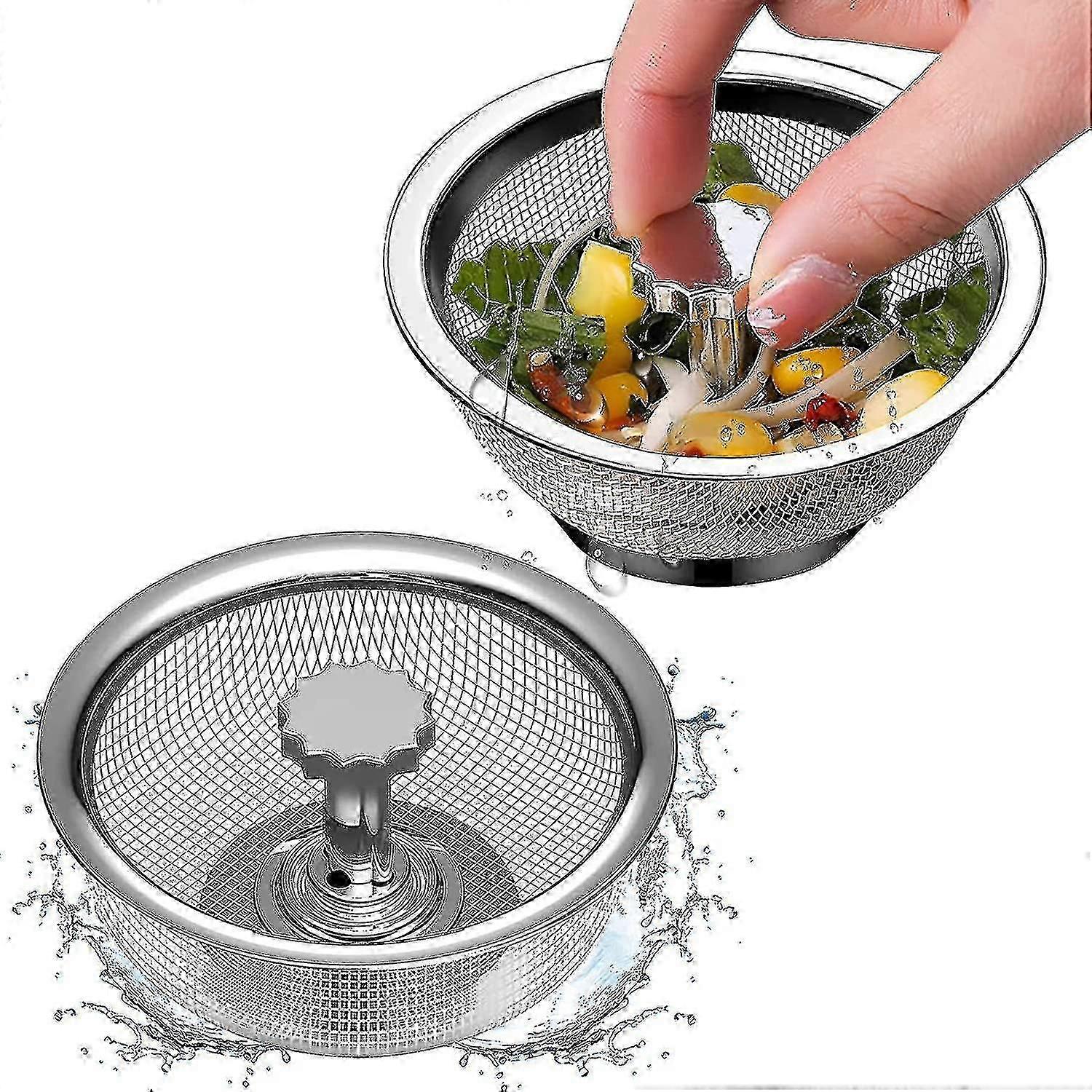New Sink Ser, Set Of 2 Less Steel Sink Ser, D Kit Sink Ser With Telescopic Silic Stopper For Draining A
