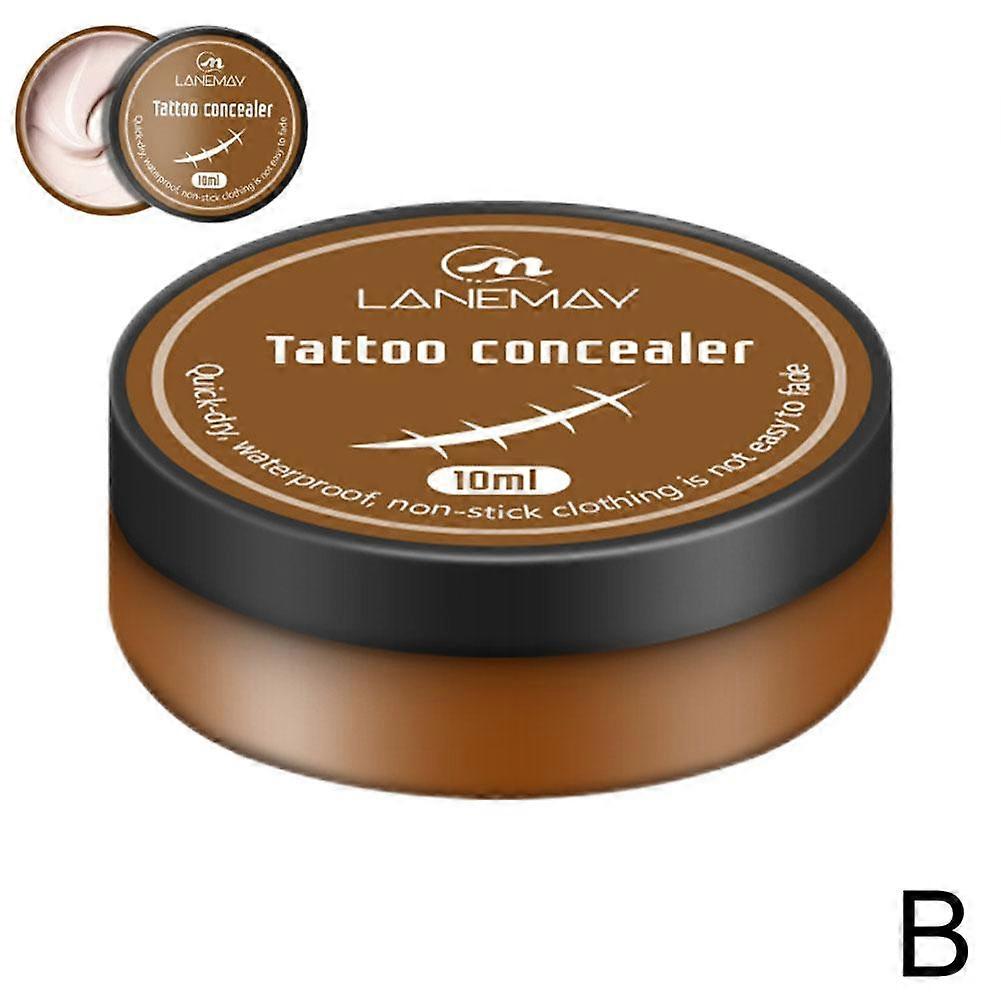 Waterproof Tattoo Concealer 10ml Covers Tattoos Scars Acne Freckles Sweatproof Long Lasting Easy Removal