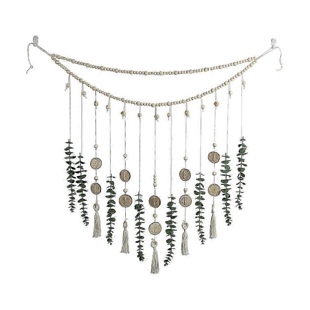 Hand-woven eucalyptus leaf decorative wall hangings