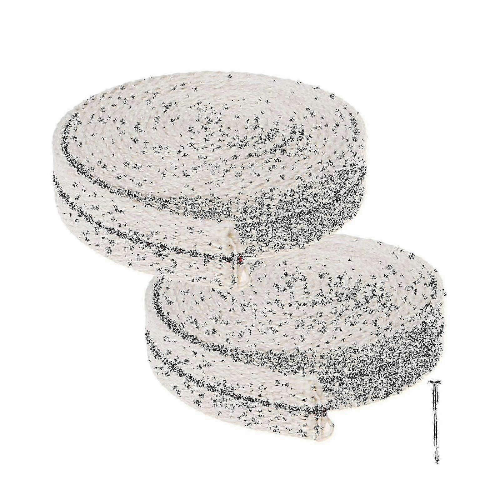 2 Rollen Docht Weißer Ersatzdocht für Ölbrenner