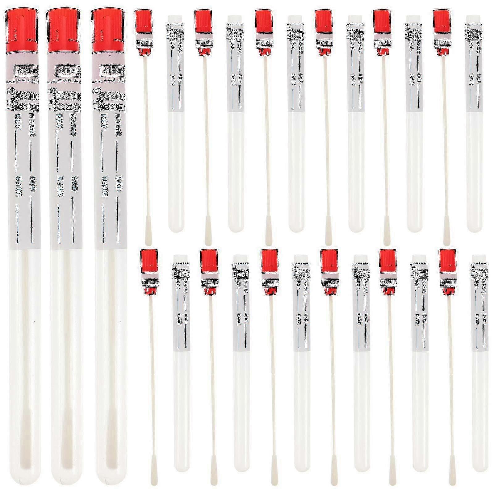 50 Sets Disposable Collection Swabs Sterile Swabs Lab Swab Sampling Accessorye