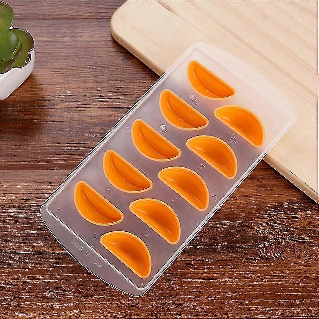 Orange Shaped Silicon Ice Cube Tray / Ice Mold Random Color 2025