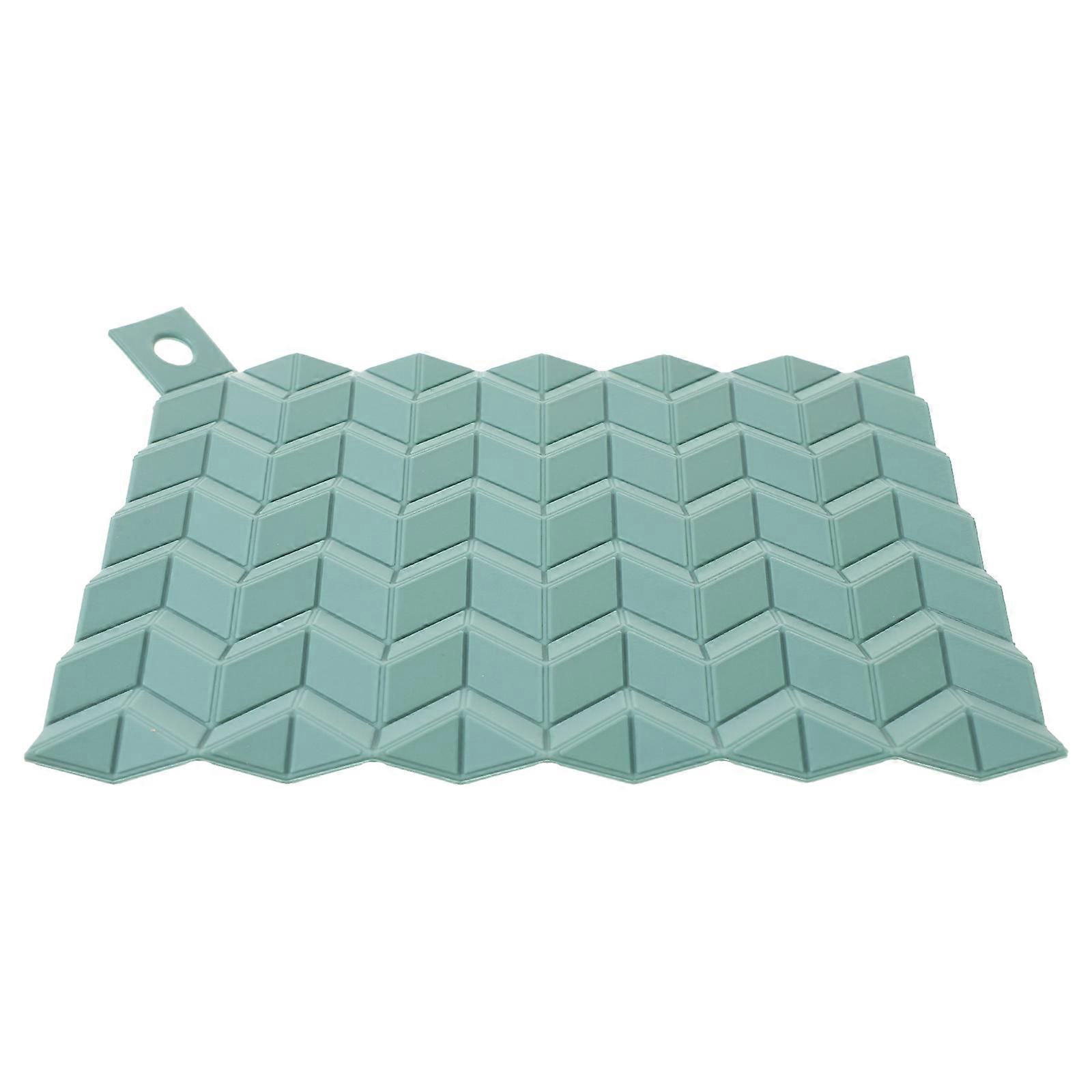 Olive -Insulation Pad Silicone Hot Pan Mat 1 Piece