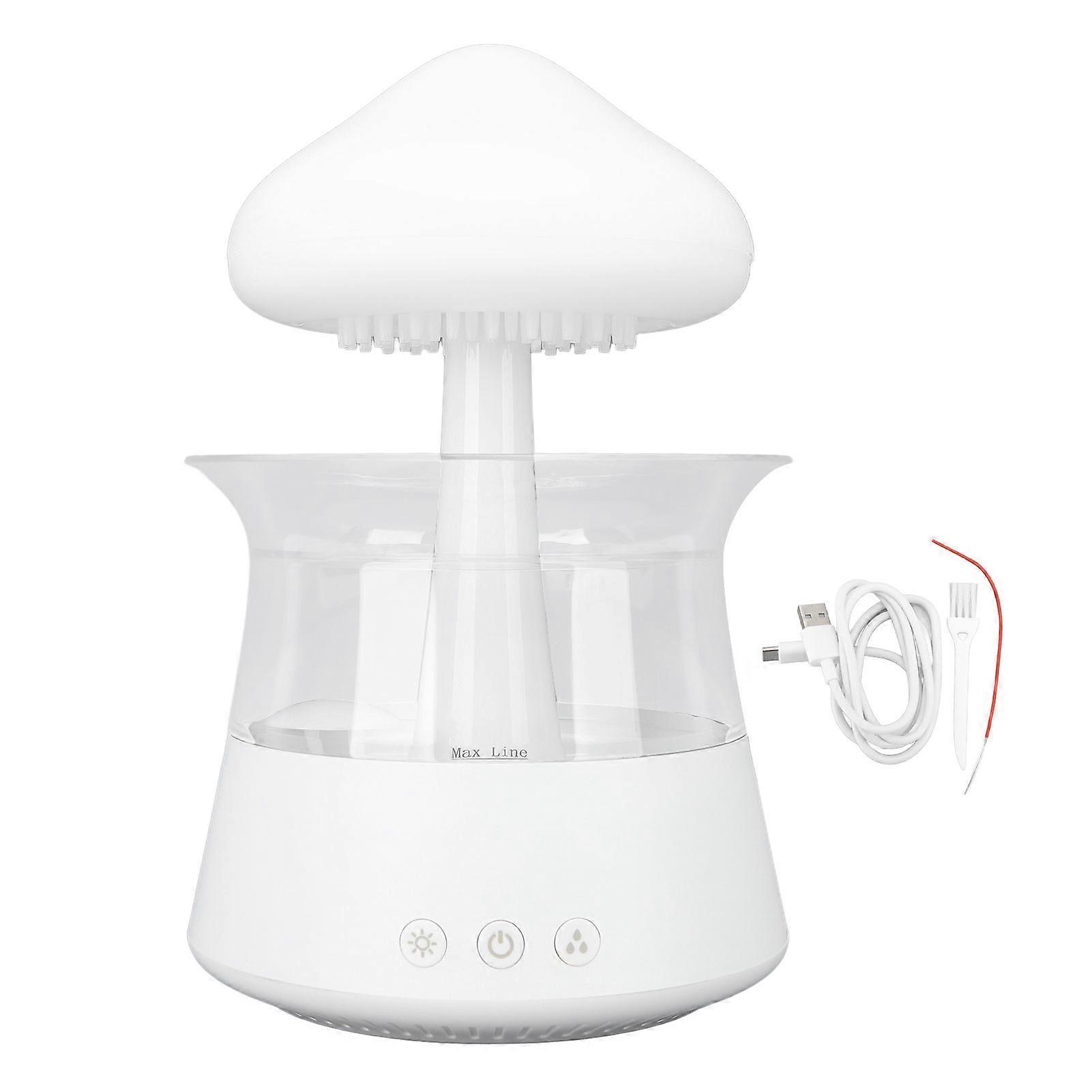 Umidificatore a nuvola di pioggia a goccia d'acqua 300ml Diffusore a pioggia a fungo con 7 colori per dormire in modo rilassante
