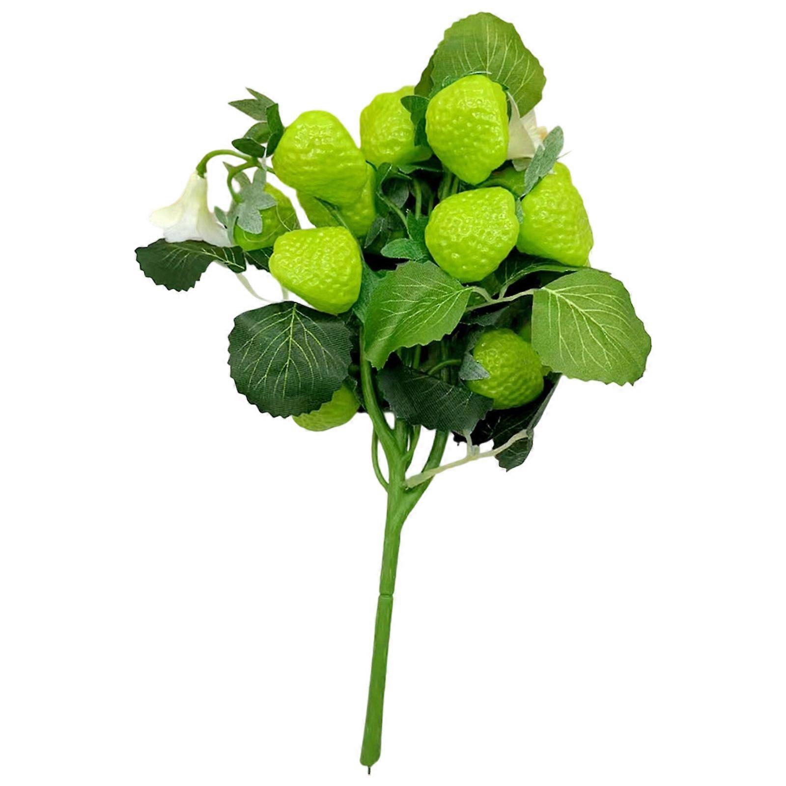 Colorfast Artificial Strawberry Stem MaintenanceFree Decoration For Retail Displays Crafting Event Everyday Decors Multicolor