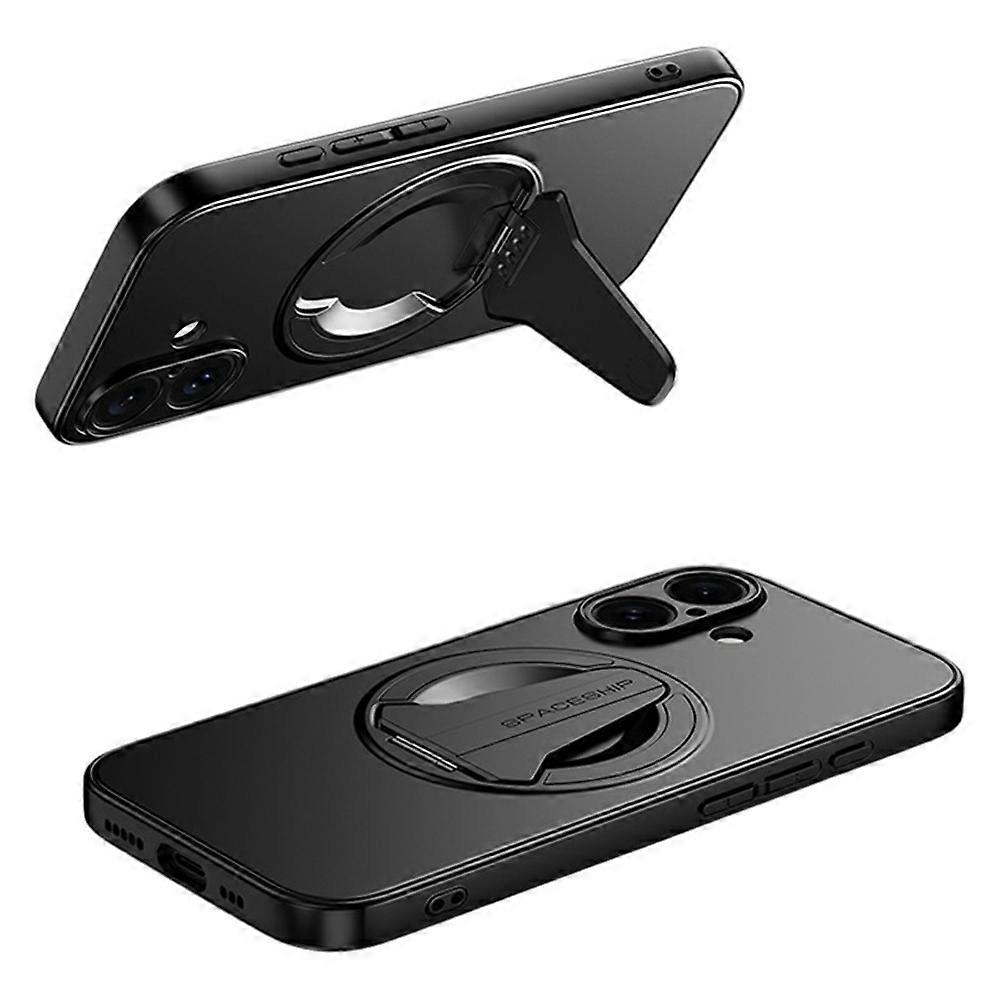 For iPhone 17 Case Compatible with MagSafe Hidden Kickstand Skin-Feel Matte PC TPU Phone Back Cover 