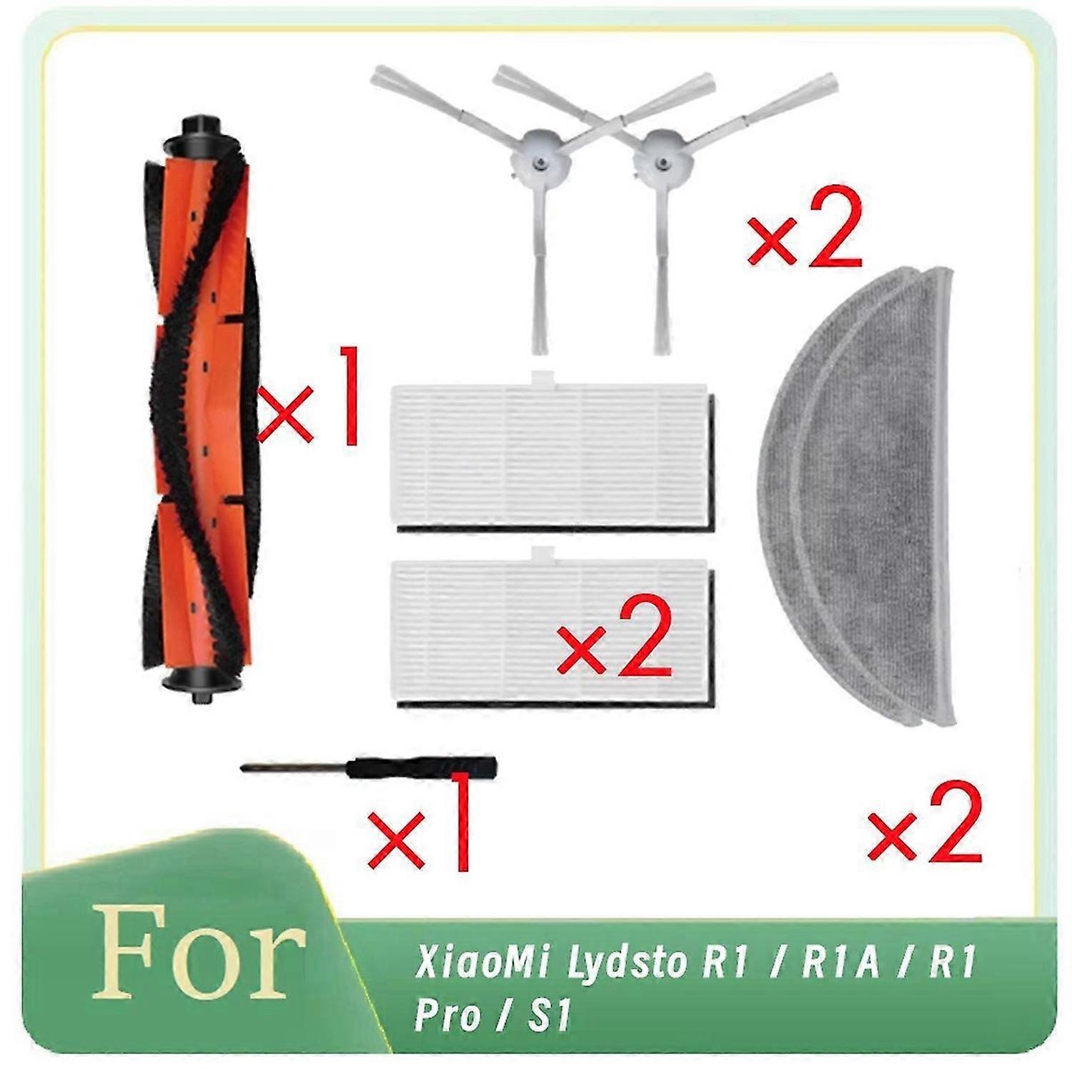 8 Pcs Robot Vacuum Roller Side Brush HEPA Filter Mop Pad
