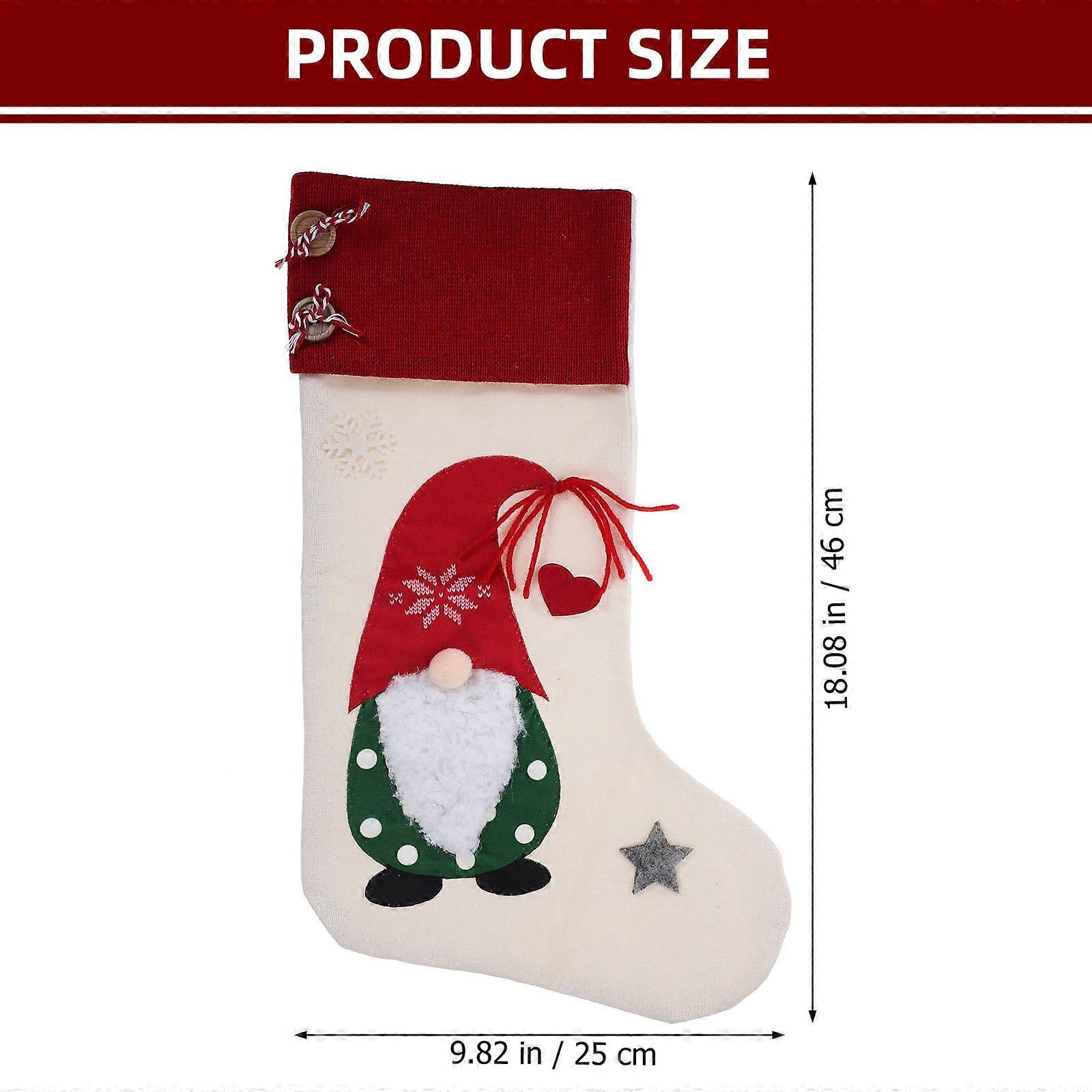 Xmas Stocking Multi Cloth 3Pcs for Hanging Large Christmas Decoration