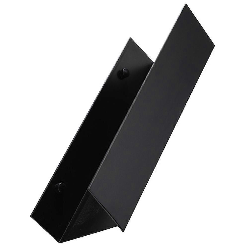 Bathroom Rack Floating Shelf for Storage 3Pcs Wall Mounted Black Aluminum