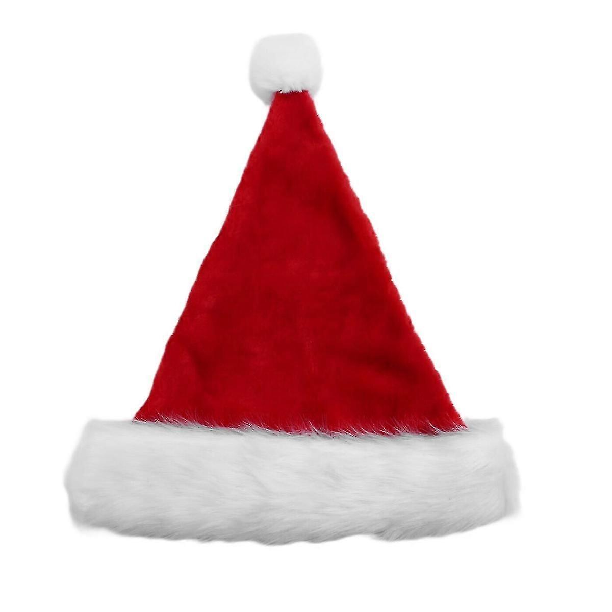 Christmas Hat, Santa Hat Holiday for Adults Unisex Comfort Extra Thicken Fur Xmas Hat for New Year F