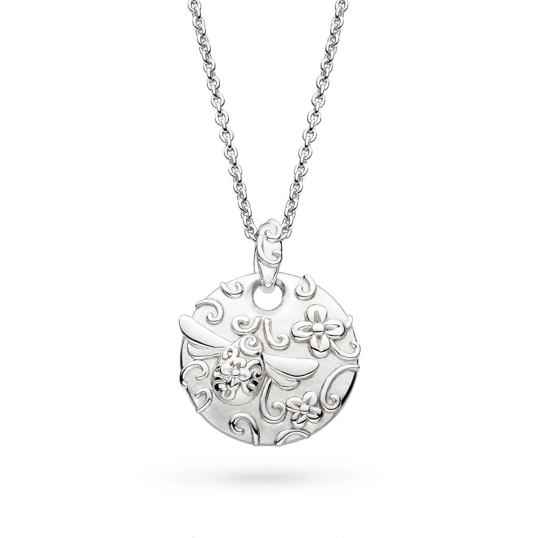 Kit Heath Blossom Flyte Honey Bee Rhodium Plated Disc 18" Necklace 90331RP