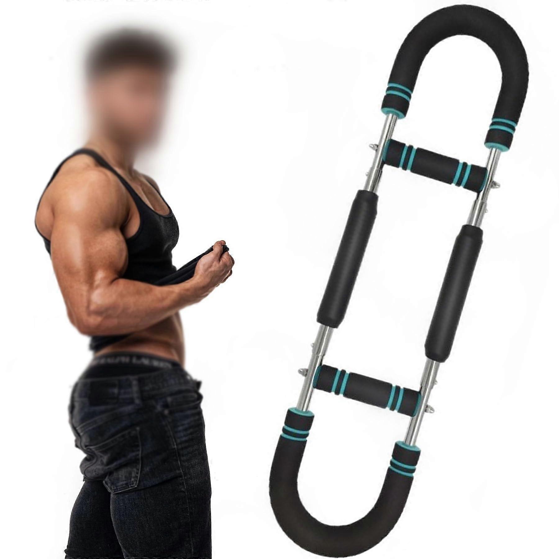 Shaker Twister Arm Trainer UShape Adjustable Portable Detachable Chest Workout Equipment For Home Use Men Blue