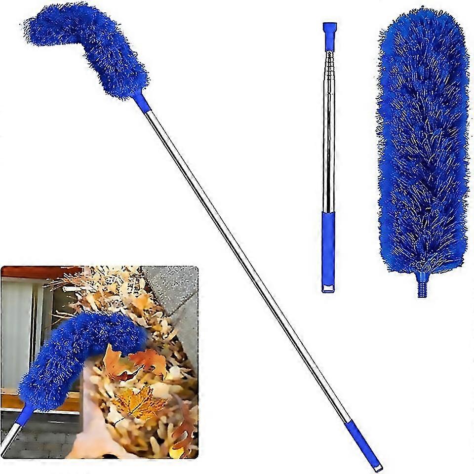 For Gutter Cleaning Brush Roofing Tool With Telescopic Extendable Pole 82ft Guard Cleaner Easy To Cl