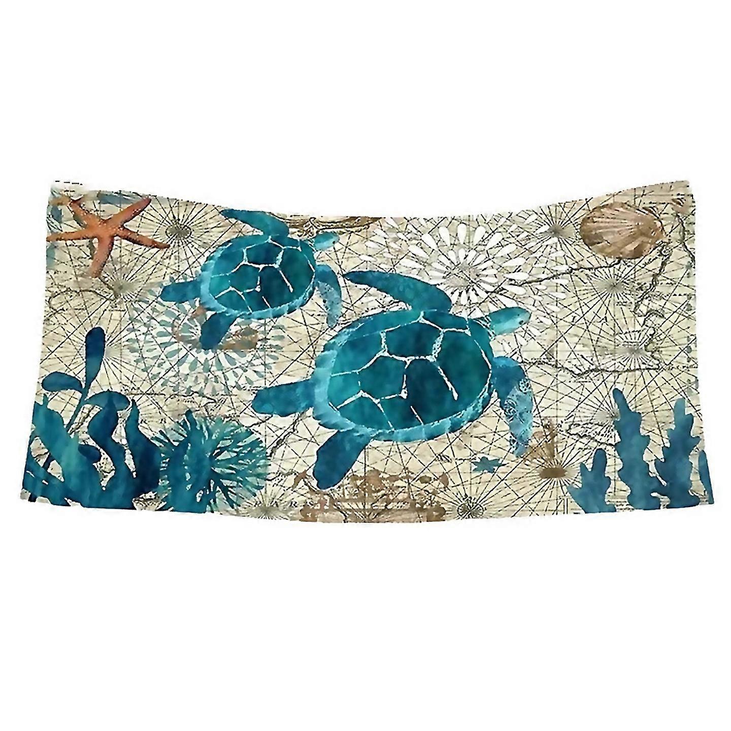 For Quickdrying Beach Towel With Sea Turtle Patternsoft And Absorbenta