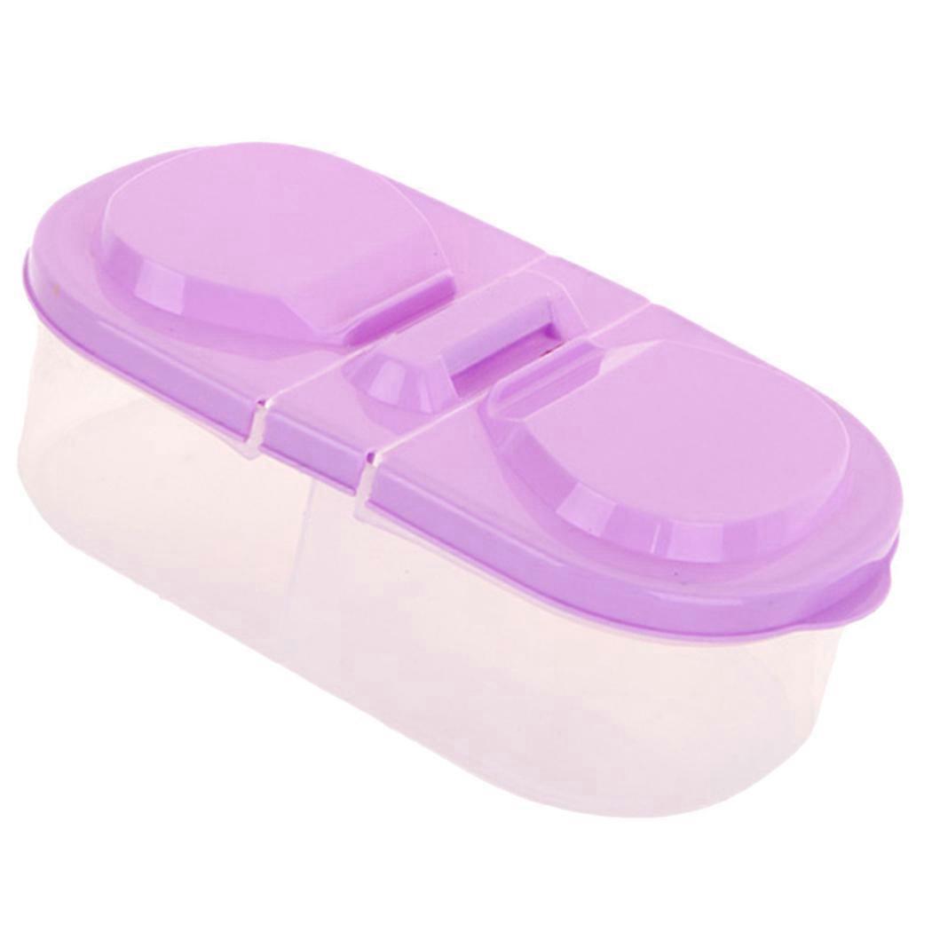 Food Storage Container with Flip Lid for Refrigeration 2-Compartments