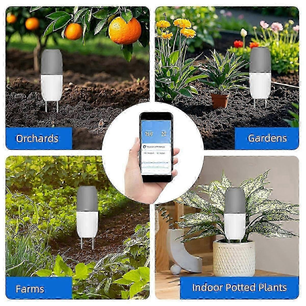 Tuya Wifi Smart Soil Meter Temperature and Humidity Soil Detector APP Remote compatible Garden Home