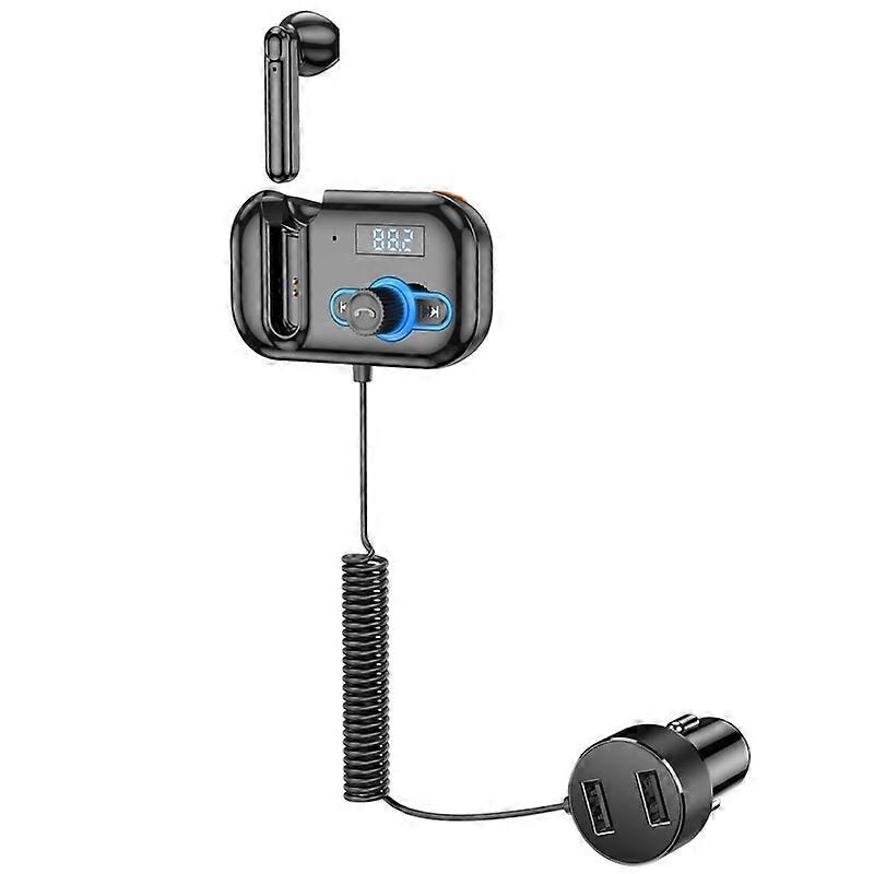 T2 Multifunctional Car Wireless Bluetooth-compatible MP3 Player FM Transmitter Receiver with Smart H