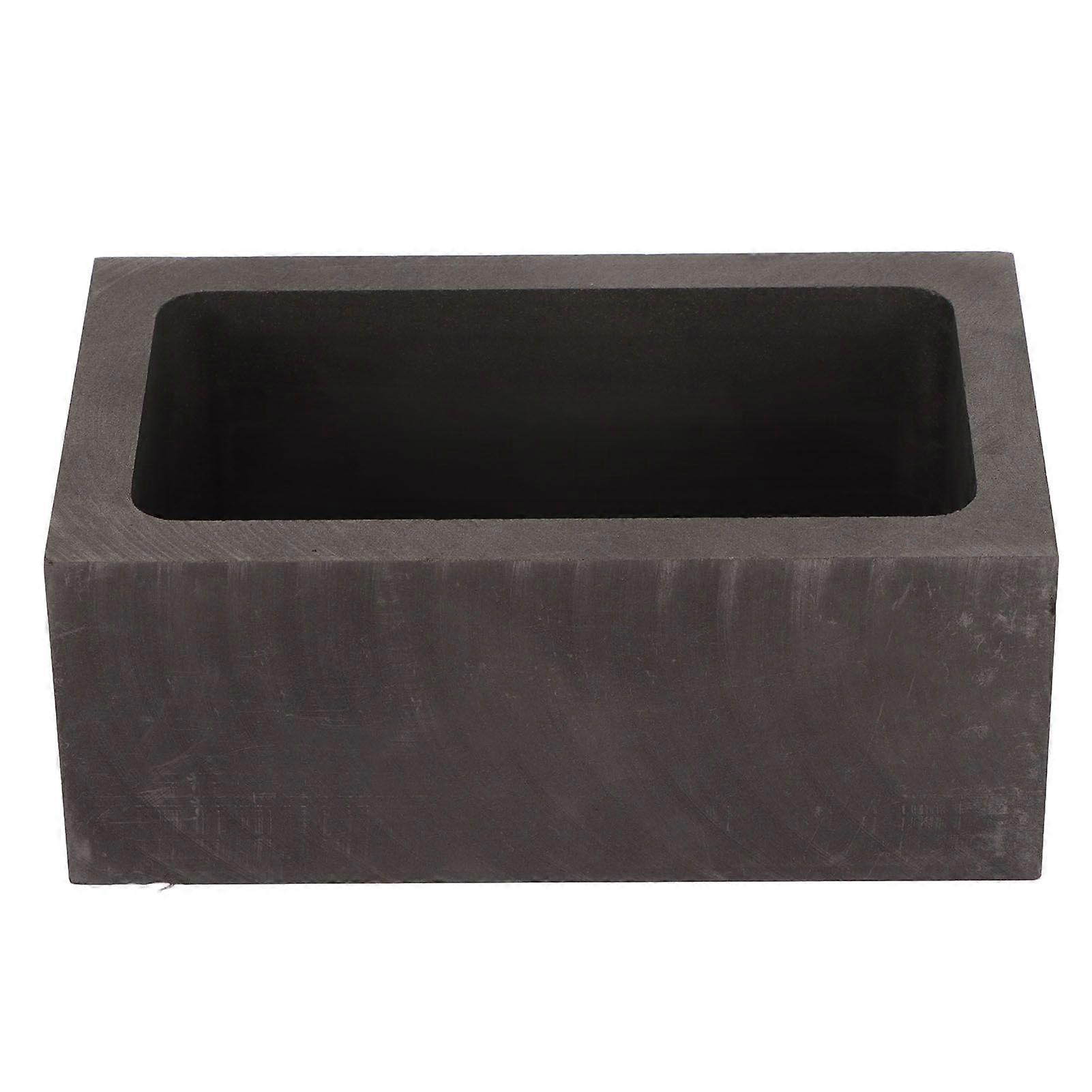 Graphite Ingot Mold 101ml Rectangular High Thermal Stability Graphite Crucible Mould for Gold Silver Copper Brass
