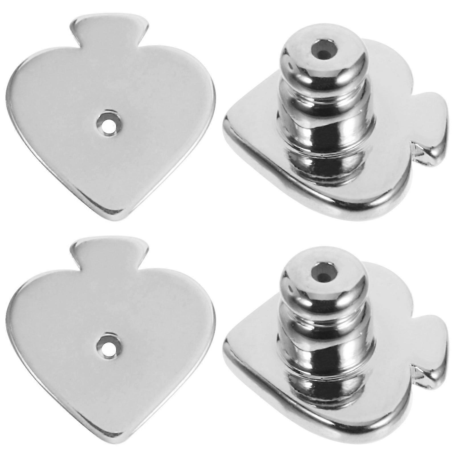 16Pcs Locking Earring Backs for Studs Silver Copper Material