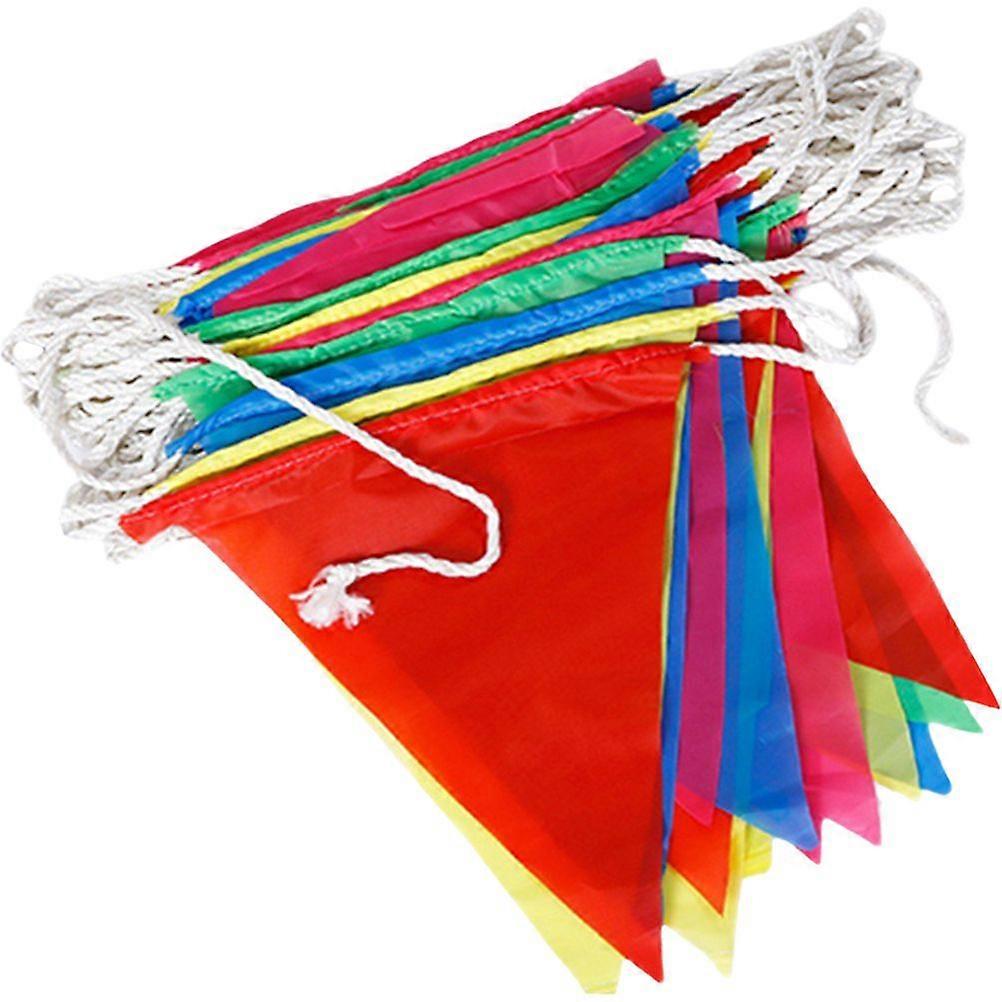 1 String of Roadwork Safety Flag Colorful Flag Safety Triangular Flag Safety Flag for Alerting