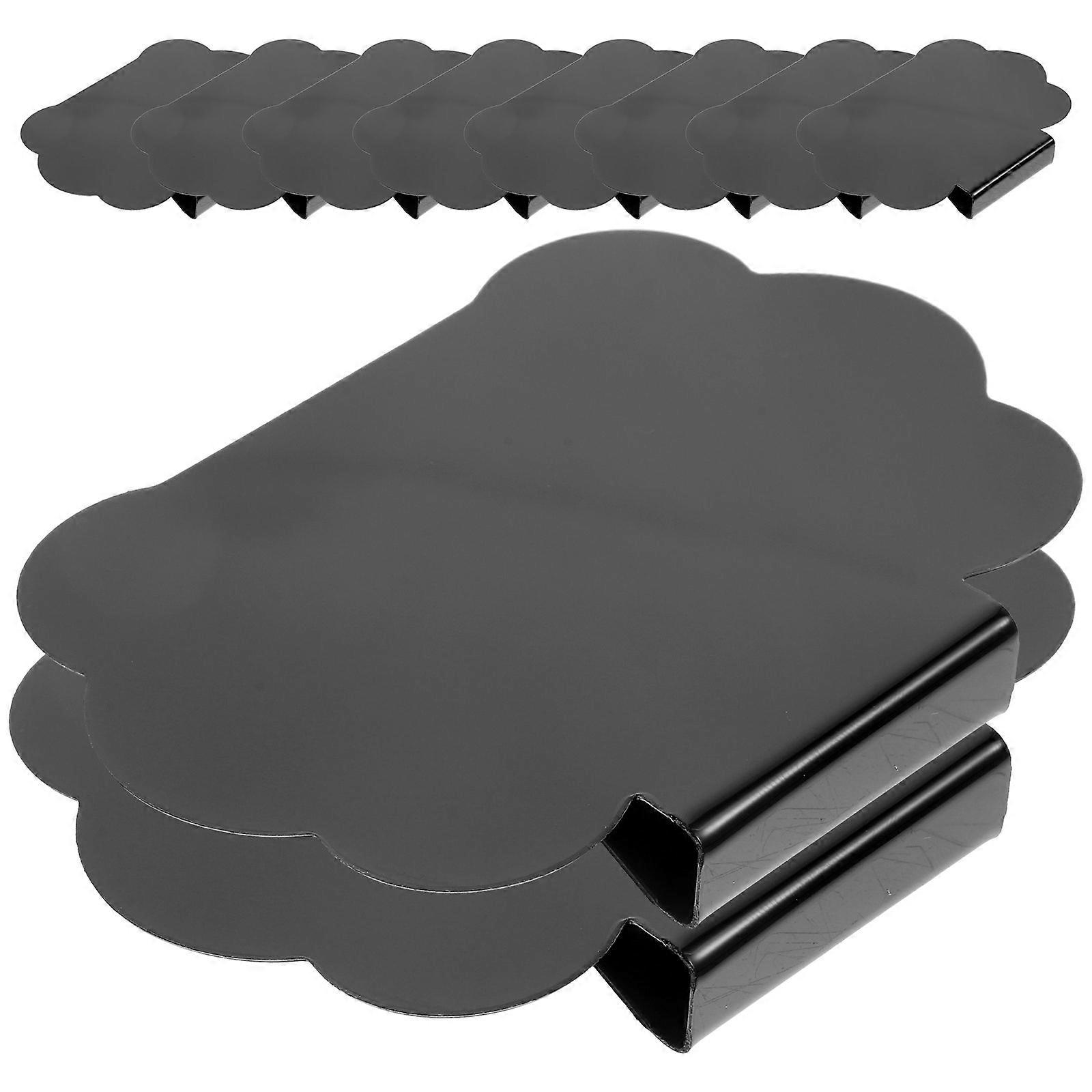 Black PVC Blackboard Label Clip for Displaying Use 50Pcs