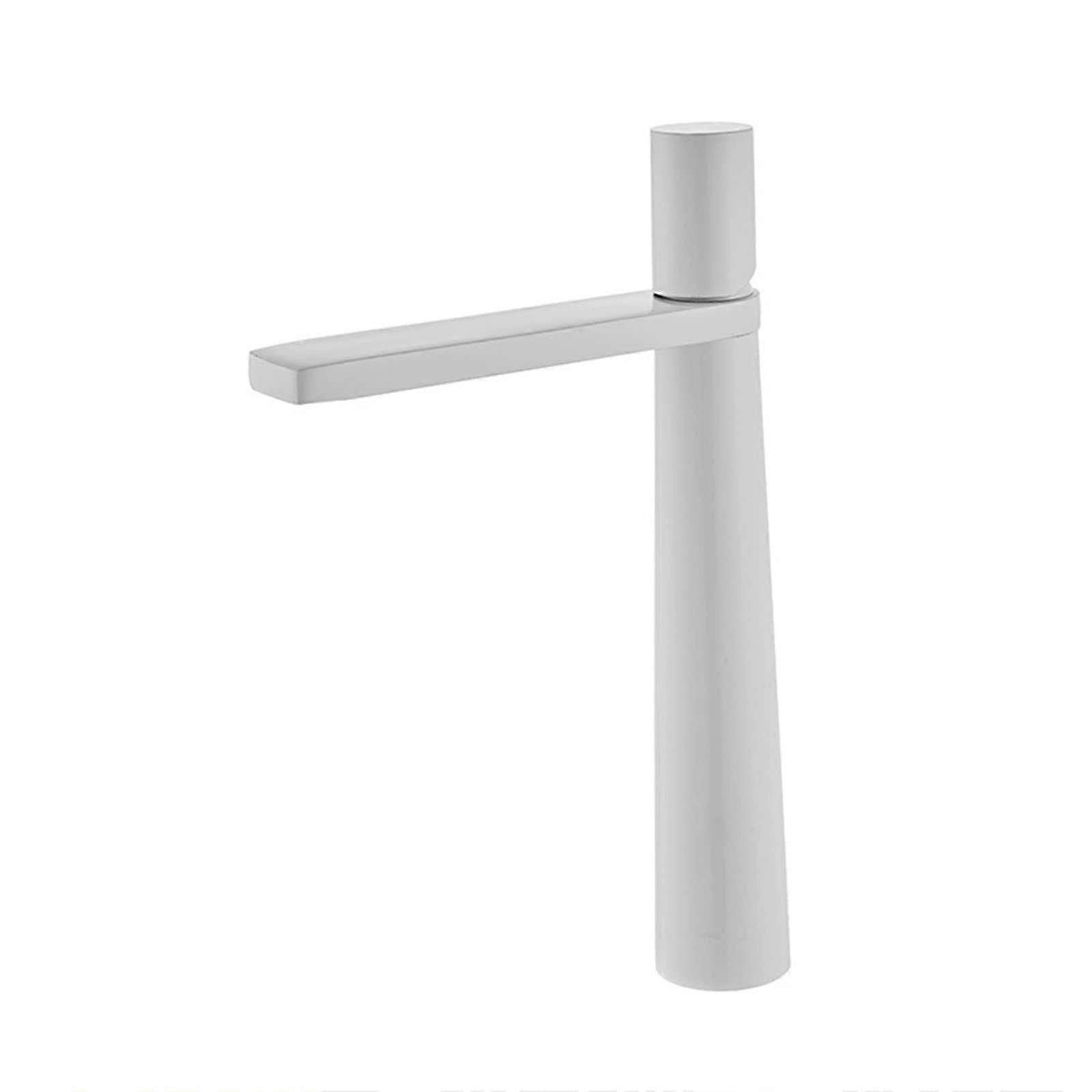 Bathroom Sink Faucet Single Hole, Single Handle Brass, Vessel Basin Faucet, White And Black Finish